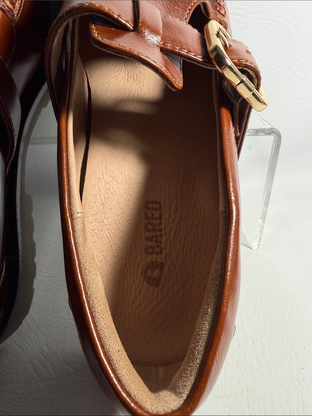 Bared Footwear Emutail NWOT Rustic Brown Leather Preppy Loafers 39 or 8.5-9 US - Picture 7 of 11